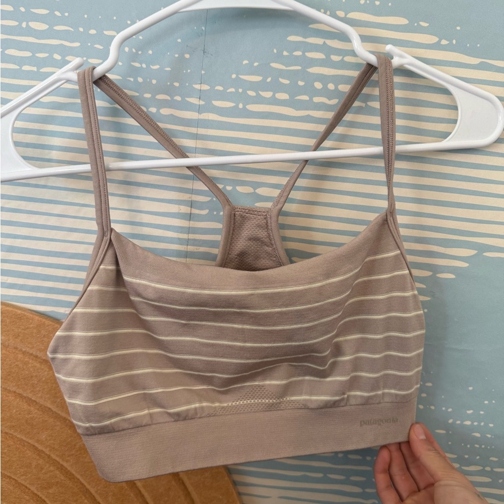 Patagonia Mauve Striped Racerback Bralette